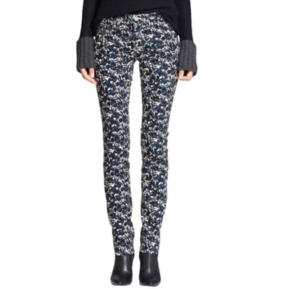Tory Burch Blaire Super Skinny Jean in Sandshell Nouveau Flower sz 26 - Picture 1 of 6